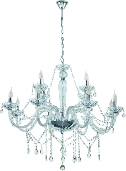 Stars of Light Basilano 1 Kroonluchter Hanglamp - E14 - Ø 100 cm - Chroom