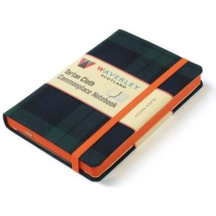 Waverley (L): Black Watch Tartan Cloth Large Notebook