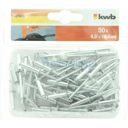 KWB Popnagels 4 x 16 mm - 50 Stuks