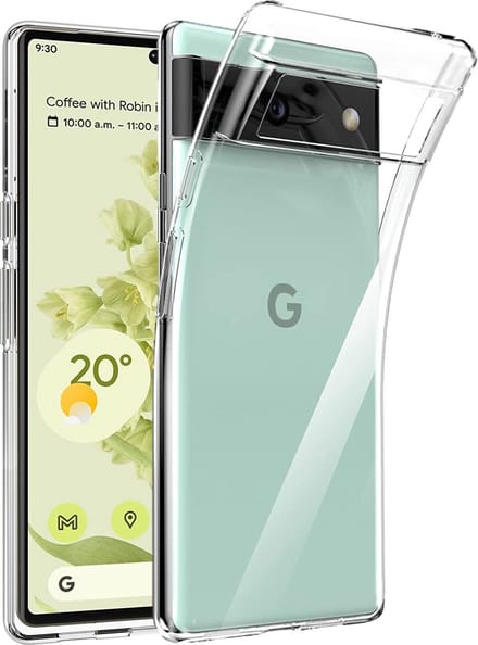 Hoesje voor Google Pixel 6 backcover Shockproof siliconen Transparant