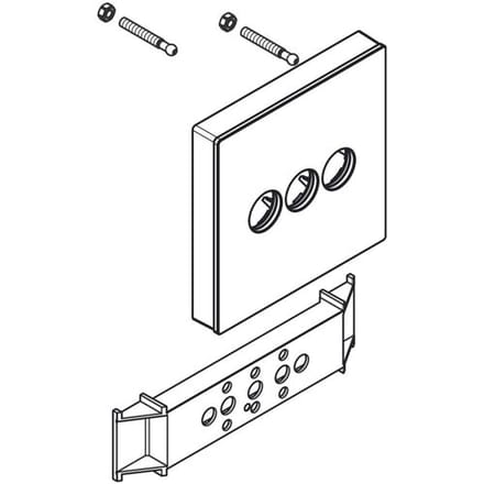 Hansgrohe ShowerSelect replacement rosette for valve concealed for 3 consumers 92624600