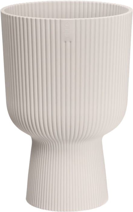 Elho Vibes Fold Coupe 30 - Bloempot voor Binnen - 100% Gerecycled Plastic - Ø 29.5 x H 44.7 cm - Linen white