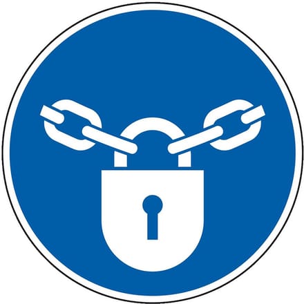 Gesloten houden sticker - ISO 7010 - M028 200 mm
