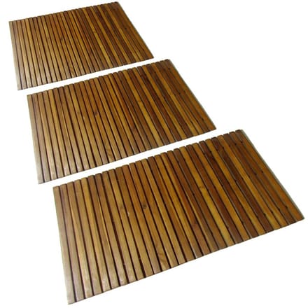 vidaXL - Badmat - acaciahout - 80 - x - 50 - cm - 3 - stuks