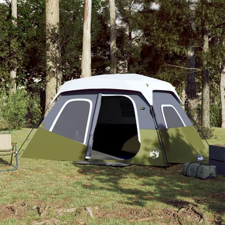 vidaXL - Tent - met - LED - 6-persoons - snelontgrendeling - lichtgroen
