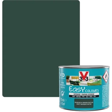 V33 Buitenlak Easy Colours - Baskisch Groen - Zijdeglans 125ml