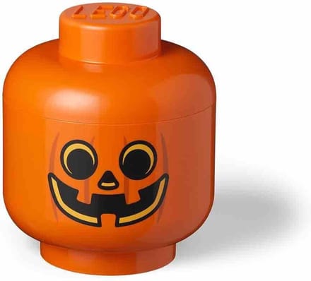 Opbergbox Iconic Hoofd Pompoen 24 cm, Oranje - LEGO