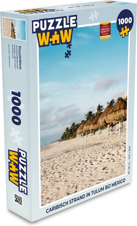 Puzzel Caribisch strand in Tulum bij Mexico - Legpuzzel - Puzzel 1000 stukjes volwassenen