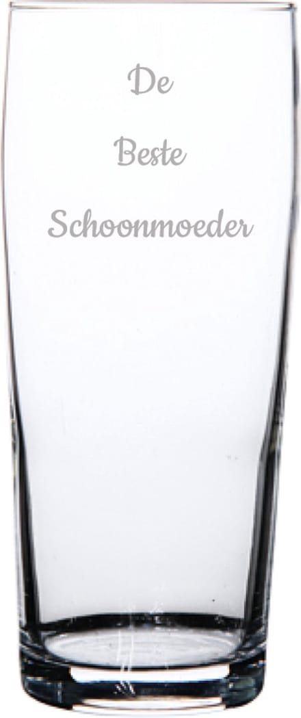 Gegraveerde bierfluitje 19cl De Beste Schoonmoeder