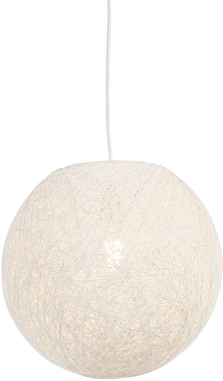 QAZQA Corda 35 - Hanglamp - 1 lichts - 350 mm - wit