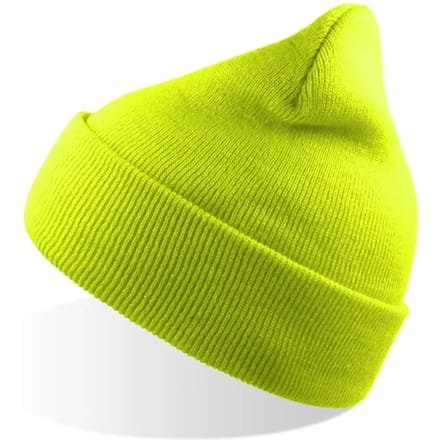 Atlantis Headwear - Wind Beanie Recycled - Yellow Fluo - One Size