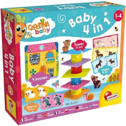 Carotina Baby Edugames 4-in-1 Bordspellen Educatieve spellen