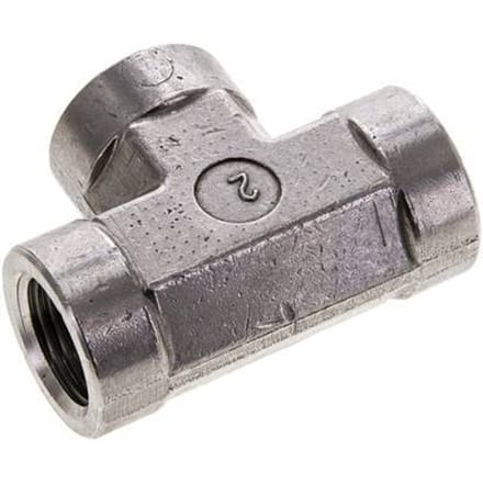 T-koppeling 1/2" NPT Binnendraad RVS Hoge druk 210 bar (2950.5psi)