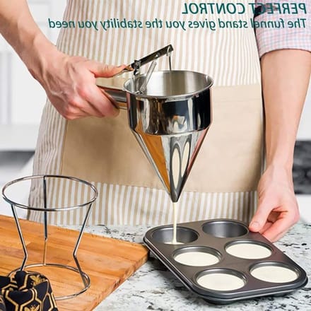 Deegdispenser voor pannenkoeken - roostervrij materiaal