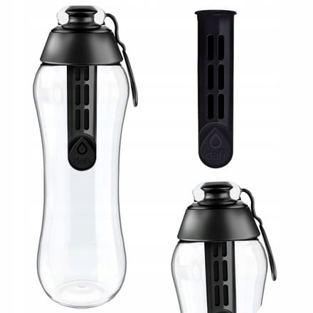 Dafi - Filtrerende Waterfles - Zwart - 0,3L - Inclusief Filter