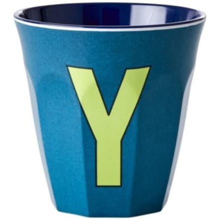 Rice melamine beker medium letter y emerald