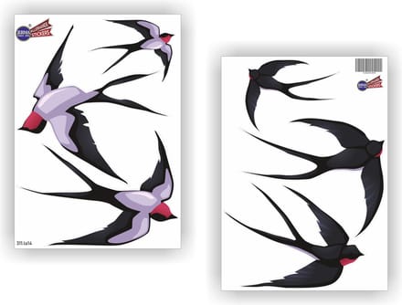Jerma - Vogelbescherming Raamstickers – Set van 6 Zwaluwen – Vogelveiligheid & Stijlvolle Raamdecoratie