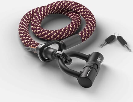 TEXLOCK eyelet - X lock - Fietsslot - ART2 - S - 80 cm - Rood