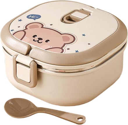 Thermische Lunchbox - Geïsoleerde Container - Warme Maaltijden Onderweg - Lekvrij Ontwerp - 700ml Capaciteit - Blauw en Wit