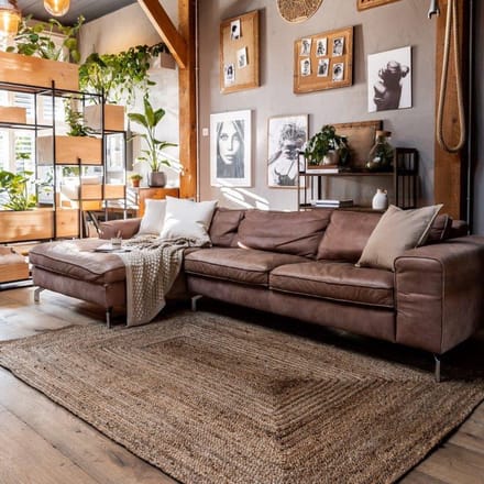 Jute Vloerkleed Rechthoek Naturel - 190 x 290 - (L)
