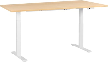 DESTINES - Elektr bureau - Wit/Lichtbruin - 180 x 72 cm - Vezelplaat
