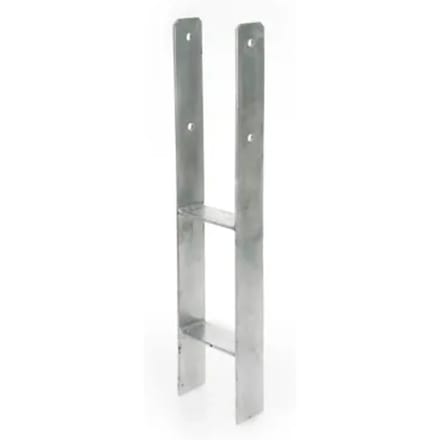 Solid H-paalhouder Grijs 60x12cm
