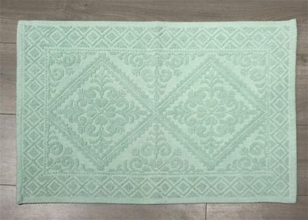 Badmat Jacquard ruit Soft Green 45x75