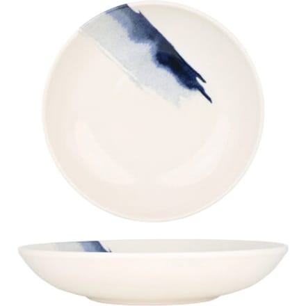 Bonna Diepbord - Blue Wave - Porselein - 23 cm (1000cc) - set van 6
