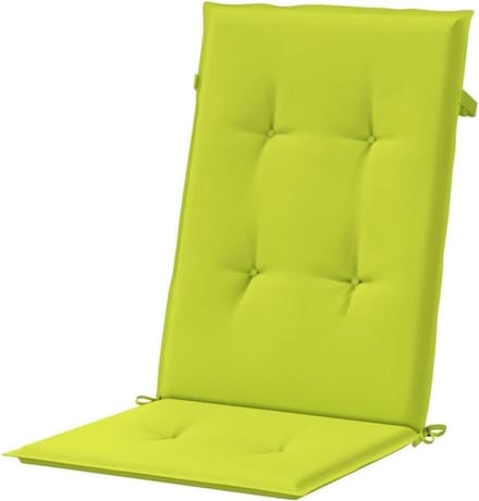 Tuinstoelkussens Hoge Rug - Zitkussens Set - Buiten Ontspannen - Waterdicht Polyester - 120x50 cm - Knalgroen
