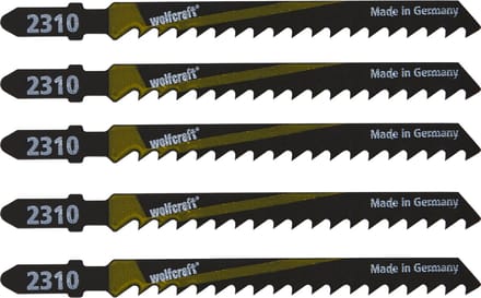 wolfcraft - 5 Decoupeerzaagbladen - Decoupeerzaagblad T-schacht - 100mm - 2360000