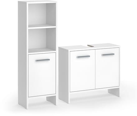 Vicco Badkamermeubelset Karli, Wit, 2-delig