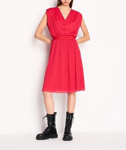 Armani Exchange 6rya09_yn3pz Mouwloze Jurk Rood M Vrouw