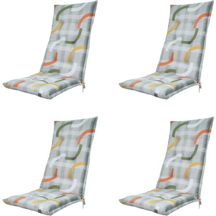 Madison - Tuinstoelkussen Hoge Rug Tess orange - Ca. 123x50 cm - Set van 4