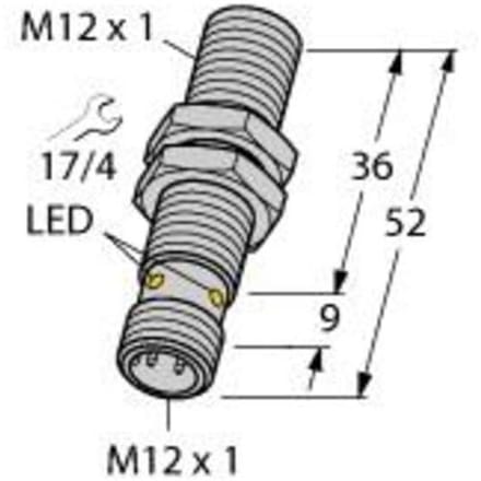 Turck Sensor Inductief Vlak NPN, NO BI2-M12-AN6X-H1141
