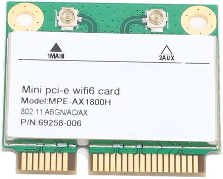 Allecto - Draadloze Kaart - 1800 Mbps - Hoge prestaties - Mini PCIe formaat - Dual band - Geschikt voor Android en Linux - Bluetooth 5.2