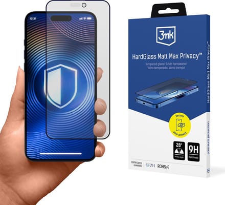 3mk HardGlass Matt Max Privacy - screen protector for mobile phone - matte