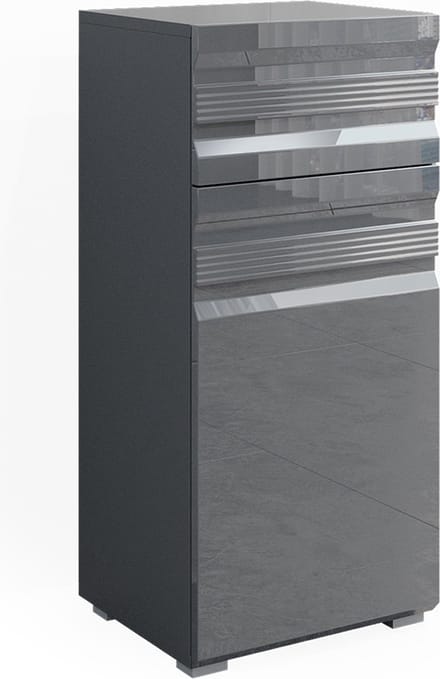 Vicco Fredd Halfhoge kast – 36.4 x 79 cm Antraciet Hoogglans