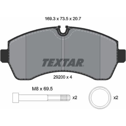 Remblokken TEXTAR 2920006
