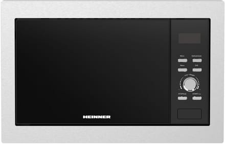 Heinner Inbouw Magnetron – 23L – 800W – Grill 1000 W & Ontdooifunctie – 5 Vermogensstanden – LED Display – Timer – RVS/Zwart