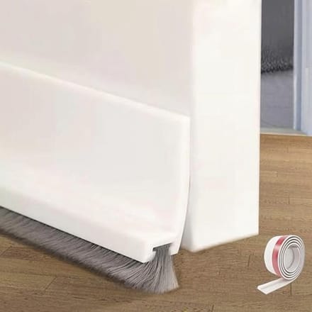 Zelfklevende Deurafdichting - 2 Stuks - 100 cm - Wit - Efficiënte Vloerafdichting met Borstel
