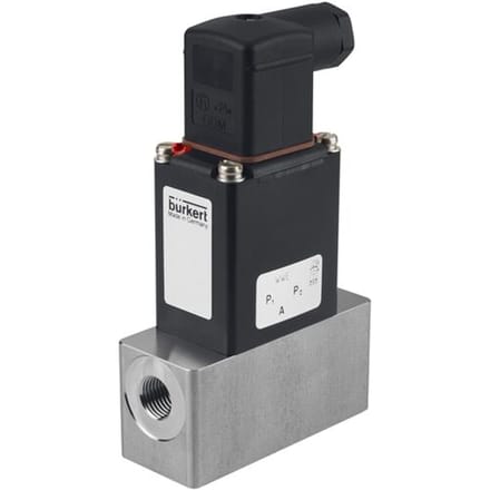 Magneetventiel G1/4'' NC RVS FFKM 0-3bar/44psi 24VDC Vacuüm 0121 392385