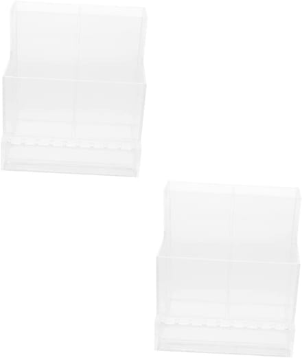 Opberg Rek - Boor Bits Houder - Nagel Kunst - Set van Twee - 10.3 x 19.4 cm - Transparant