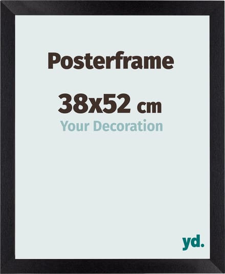 Your Decoration - Posterlijst 38x52 cm - MDF - Zwart Mat - Parma
