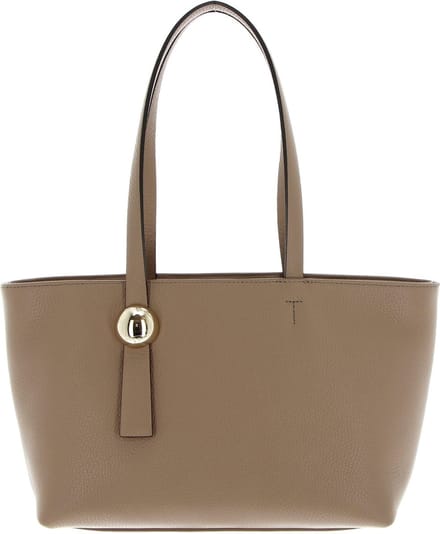 FURLA Leren Schoudertas Sfera Tote Bag Greige Taupe