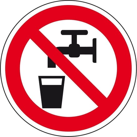 Geen drinkwater bord - kunststof 300 mm
