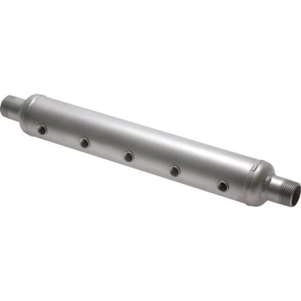 Verdeelbalk 2xR1'' - 10xG1/4'' RVS Dubbelzijdig PN 16