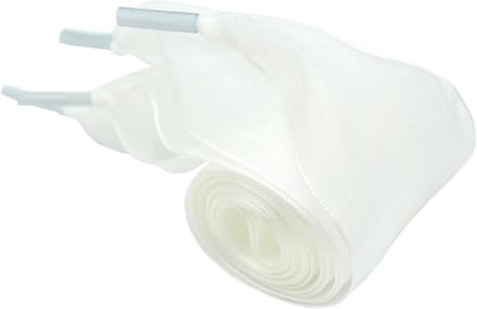 4 cm brede platte veters, lintveters van organza, 120 cm, 140 cm