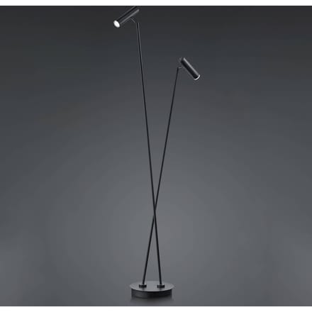 HELL LED vloerlamp Tom, 2-lamps, zwart