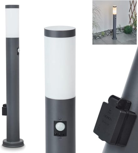 Buitenpadlamp met Bewegingsmelder en E27 Fitting, 80 cm Hoog, IP44