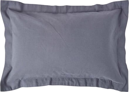 Homescapes linnen kussensloop met opstaande naad - donkergrijs, 48 x 74 cm